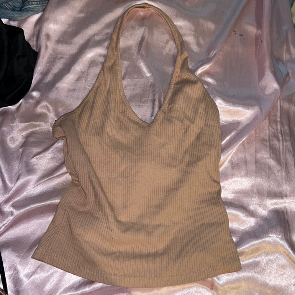 Tan halter top